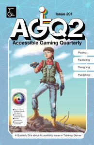 Front cover of AGQ Issue 5, featuring a color illustration of Darlene Lambert. Darlene is a post-collapse heroine whose story is detailed in this issue.