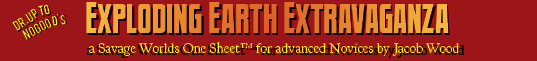 Exploding Earth Extravaganza Title Bar